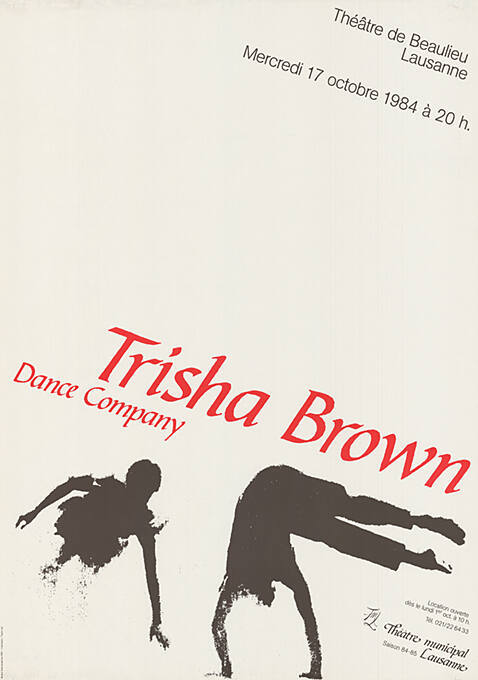 Trisha Brown, Dance Company, Théâtre de Beaulieu, Lausanne