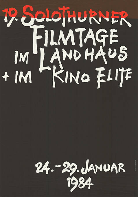 19. Solothurner Filmtage, 1984