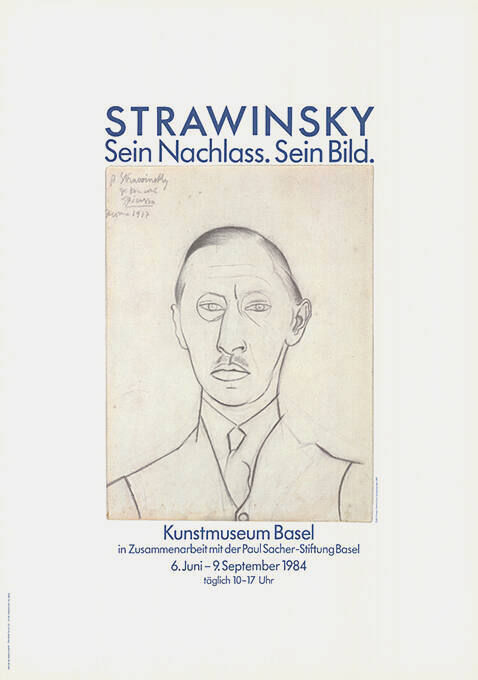 Strawinsky, Sein Nachlass, Sein Bild,  Kunstmuseum Basel