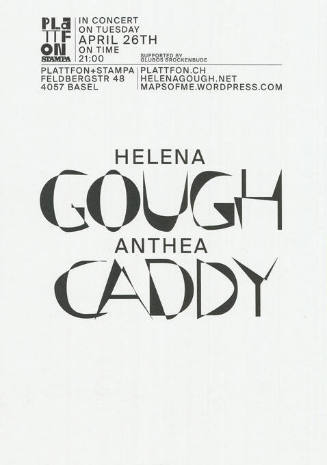 Helena Gough, Anthea Caddy, Plattfon, Stampa