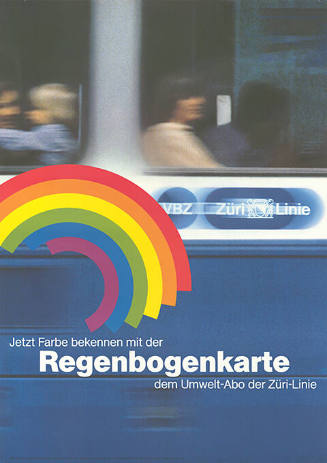 Jetzt Farbe bekennen mit der Regenbogenkarte, dem Umwelt-Abo der Züri-Linie