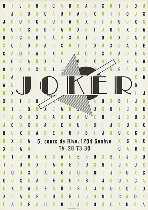 Boutique Joker, Genève