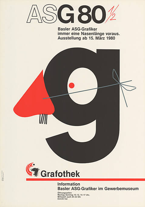 ASG 80½, Basler ASG-Grafiker immer eine Nasenlänge voraus, Grafothek, Gewerbemuseums Basel