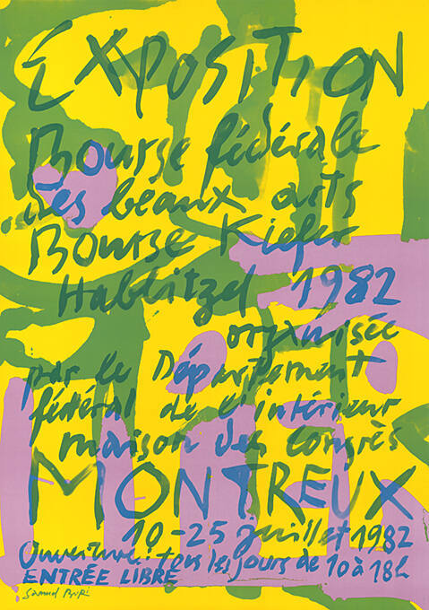 Exposition, Bourse fédérale des beaux arts, Maison des Congrès, Montreux