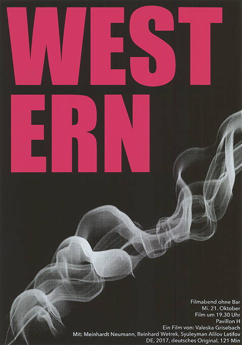 Western, Filmabend mit Bar, Schule für Gestaltung Basel