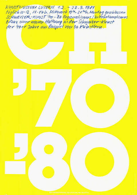 CH ’70–’80, Kunstmuseum Luzern