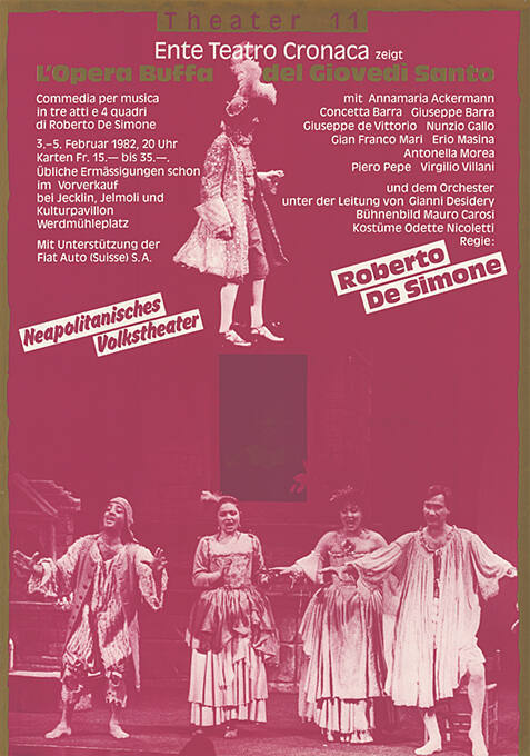 L’opera buffa del Giovedì Santo, Roberto De Simone, Theater 11