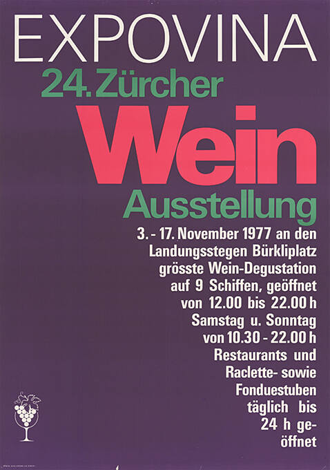 Expovina, 24. Zürcher Wein Ausstellung