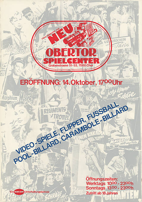 Neu, Obertor Spielcenter, Video-Spiele, Flipper, Fussball, Pool-Billard, Carambole-Billard