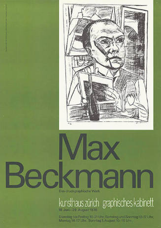 Max Beckmann, Das druckgraphische Werk, Kunsthaus Zürich, Graphisches Kabinett