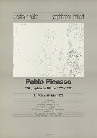 Pablo Picasso, 156 graphische Blätter 1970–1972, Kunsthaus Zürich, Graphisches Kabinett