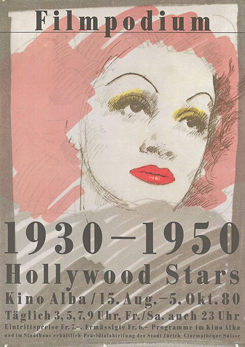 1930–1950, Hollywood Stars, Filmpodium, Kino Alba