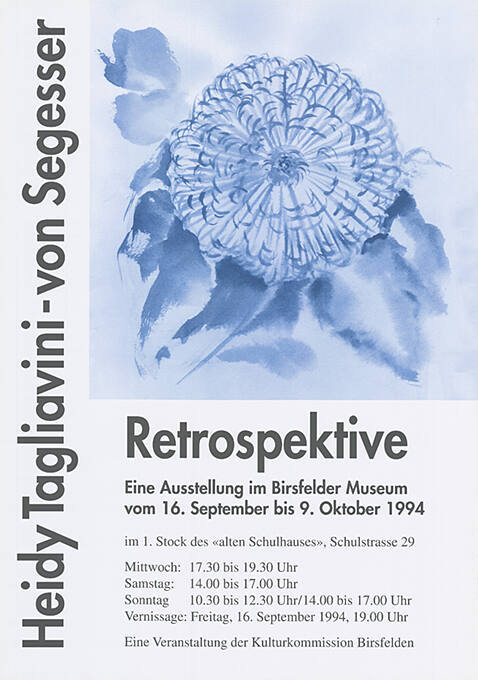 Heidy Tagliavini-von Segesser, Retrospektive, Birsfelder Museum