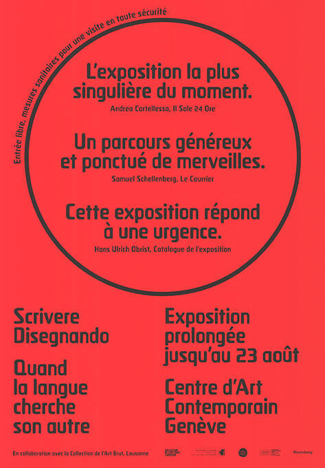 Scrivere Disegnando, Quand la langue cherche son autre, Centre d’Art Contemporain Genève