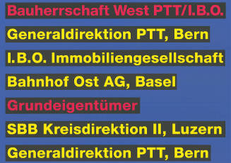 Bauherrschaft West PTT/I.B. […]