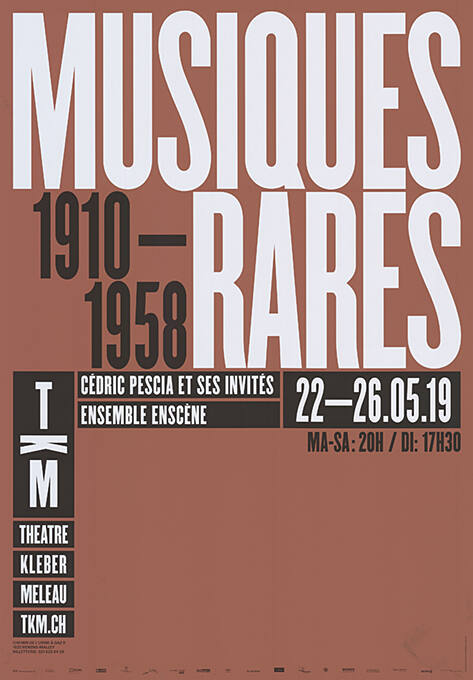 Musiques Rares, 1910–1958, TKM