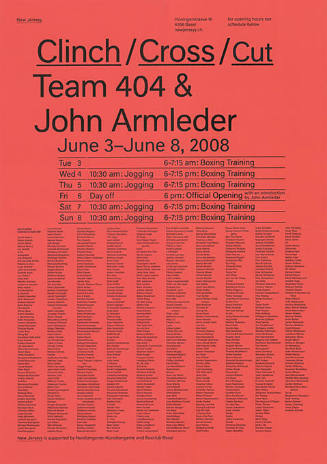 Clinch / Cross / Cut, Team 404, John Armleder, New Jerseyy, Basel