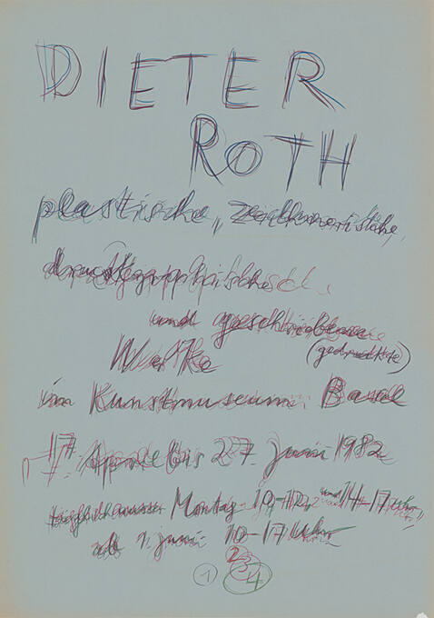 Dieter Roth, Kunstmuseum Basel