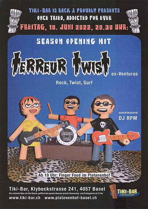 Season opening mit Terreur Twist, Tiki-Bar