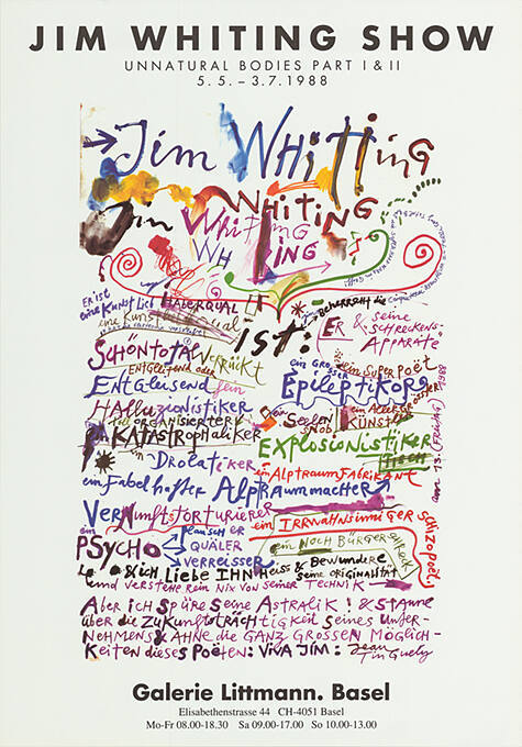 Jim Whiting Show, Galerie Littmann