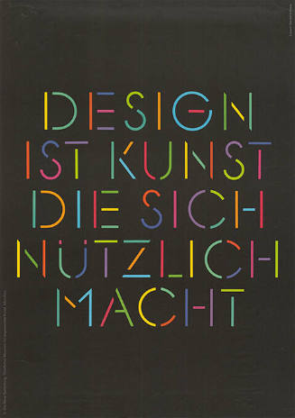 Design ist Kunst die sich nützlich macht