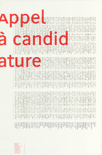 Appel à candidature, Atelier National de Recherche Typographique