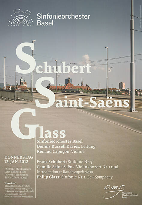 Schubert, Saint-Saëns, Glass, Sinfonieorchester Basel