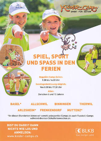 Spiel, Sport und Spass in den Ferien, Kinder-Camps