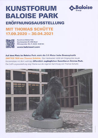 Kunstforum Baloise Park, Eröffnungsausstellung, mit Thomas Schütte