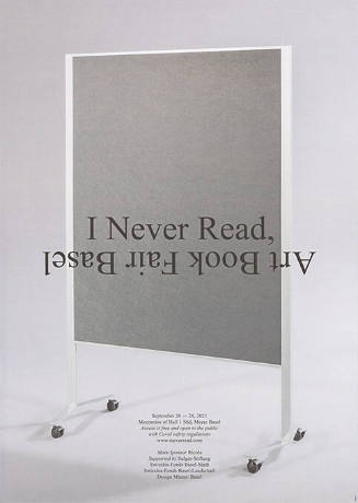 I Never Read, Art Book Fair Basel