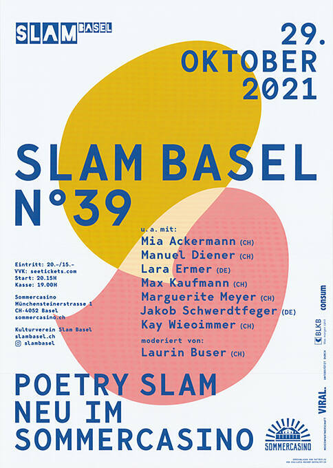 Slam Basel Nº 39, Poetry Slam neu im Sommercasino