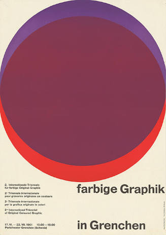 Farbige Graphik in Grenchen, 2. Internationale Triennale für farbige Originalgraphik, Parktheater Grenchen