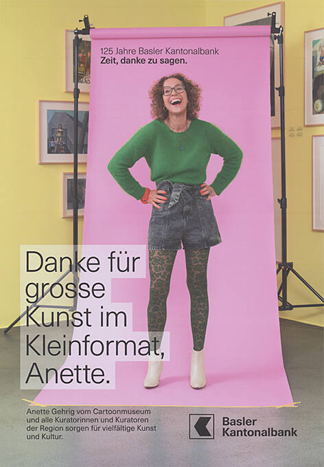 Danke für grosse Kunst im Kleinformat, Anette. Basler Kantonalbank