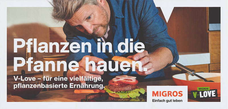 Pflanzen in die Pfanne hauen. V-love, Migros