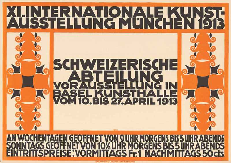 XI. Internationale Kunstausstellung München 1913, Schweizerische Abteilung, Vorausstellung in Basel, Kunsthalle