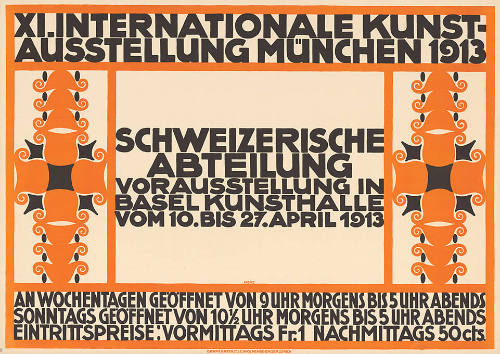 XI. Internationale Kunstausstellung München 1913, Schweizerische Abteilung, Vorausstellung in Basel, Kunsthalle