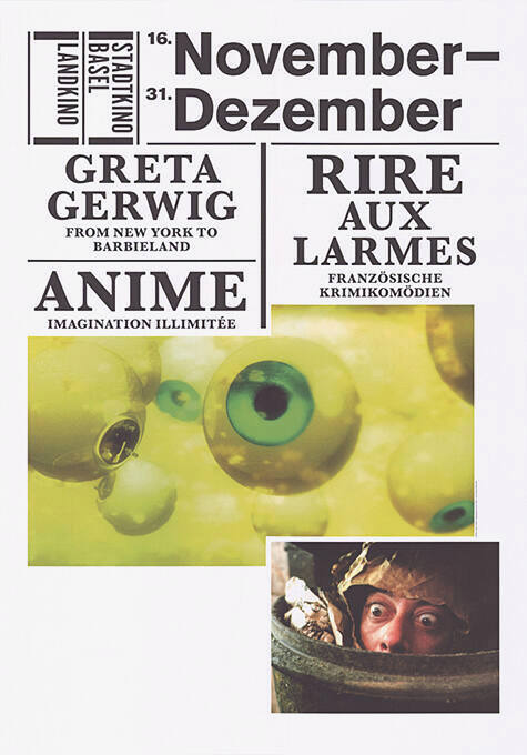 November–Dezember, Greta Gerwig, Anime, Rire aux larmes, Stadtkino Basel, Landkino
