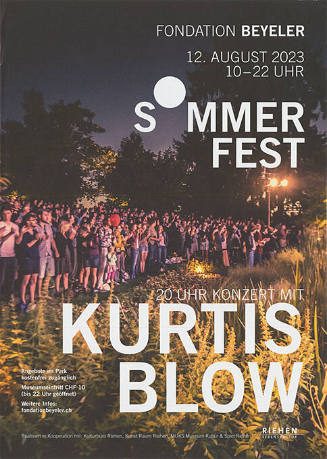 Sommerfest, Kurtis Blow, Fondation Beyeler