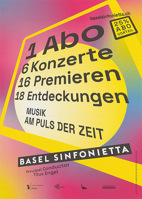 1 Abo, 6 Konzerte, 16 Premieren, 18 Entdeckungen, Basel Sinfonietta