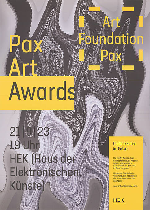 Pax Art Awards 2023, Haus der Elektronischen Künste, Münchenstein