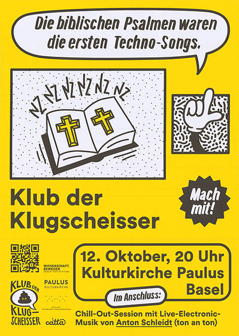 Die biblischen Psalmen waren die ersten Techno-Songs. Klub der Klugscheisser, Kulturkirche Paulus Basel