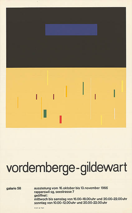 Vordemberge-Gildewart, Galerie 58, Rapperswill SG