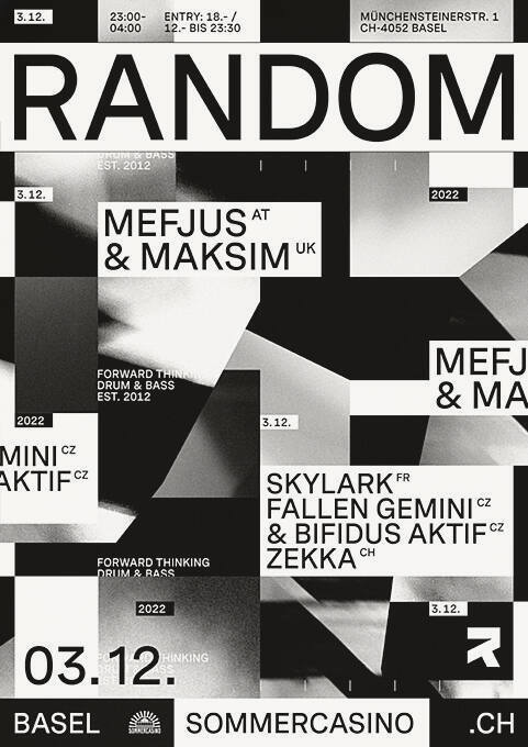 RANDOM, Mefjus & Maksim, Skylark, Fallen Gemini T Bifidus Aktif, Zekka, Sommercasino