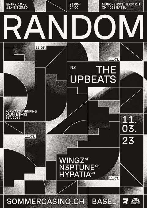 RANDOM, The Upbeats, Wingz, N3pune, Hypatia, Sommercasino