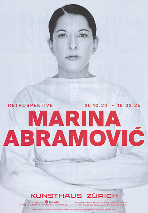 Marina Abramović, Retrospective, Kunsthaus Zürich