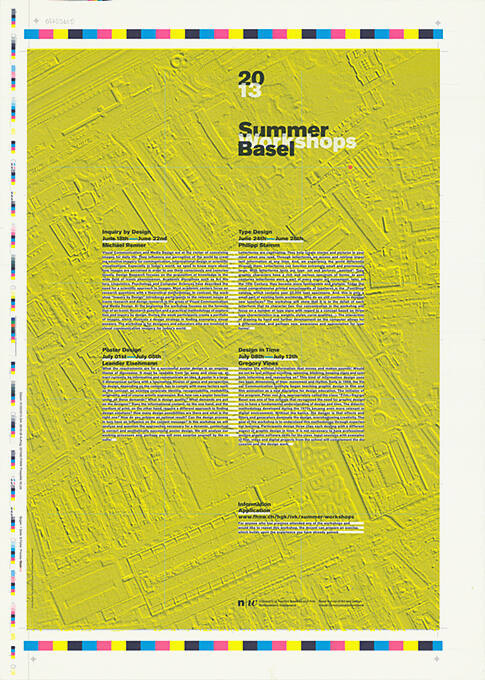 2013 Summer Workshops Basel