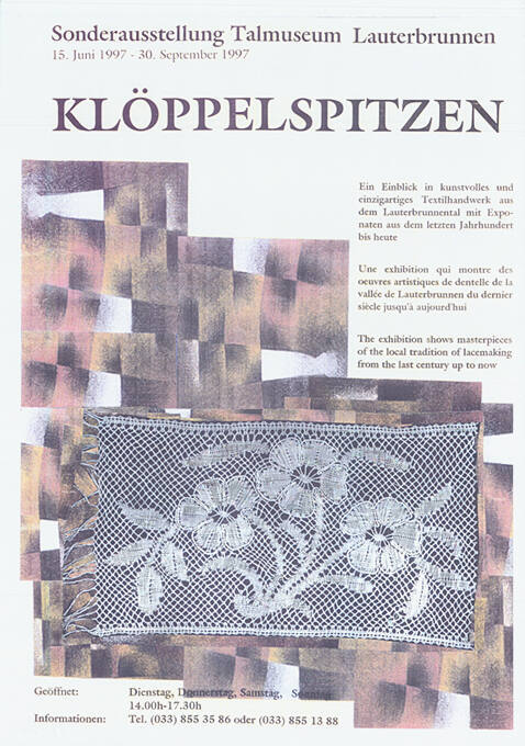 Klöppelspitzen, Sonderausstellung Talmuseum Lauterbrunnen