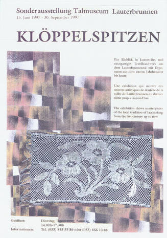 Klöppelspitzen, Sonderausstellung Talmuseum Lauterbrunnen