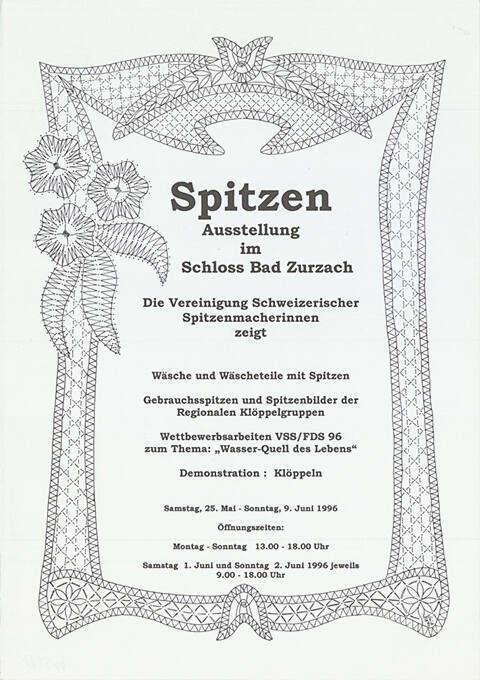 Spitzen, Ausstellung im Schloss Bad Zurzach