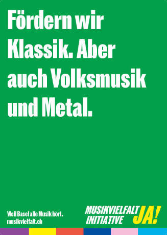 Fördern wir Klassik. Aber auch Volksmusik und Metal. Musikvielfalt Initiative Ja!